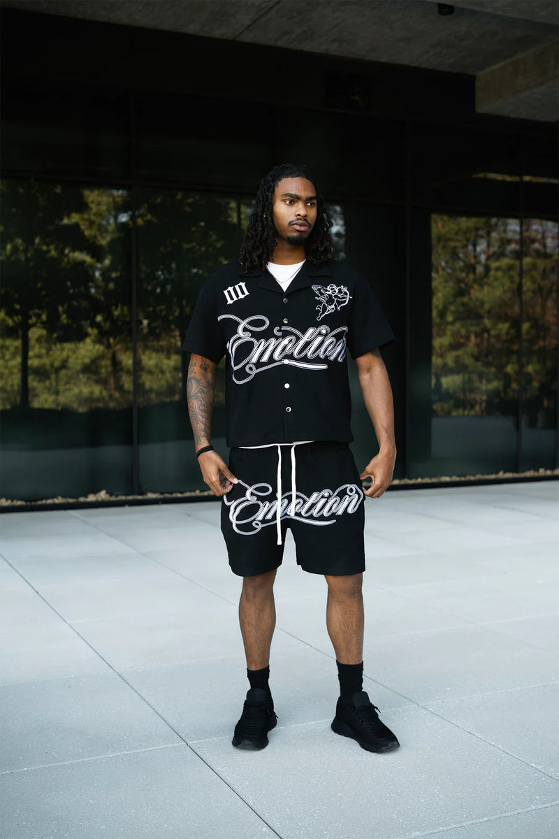 Mixed Emotion Signature Short set Black