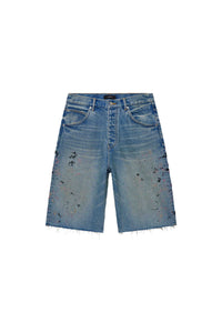 Purple Brand beaded Splatter Shorts Mid Indigo