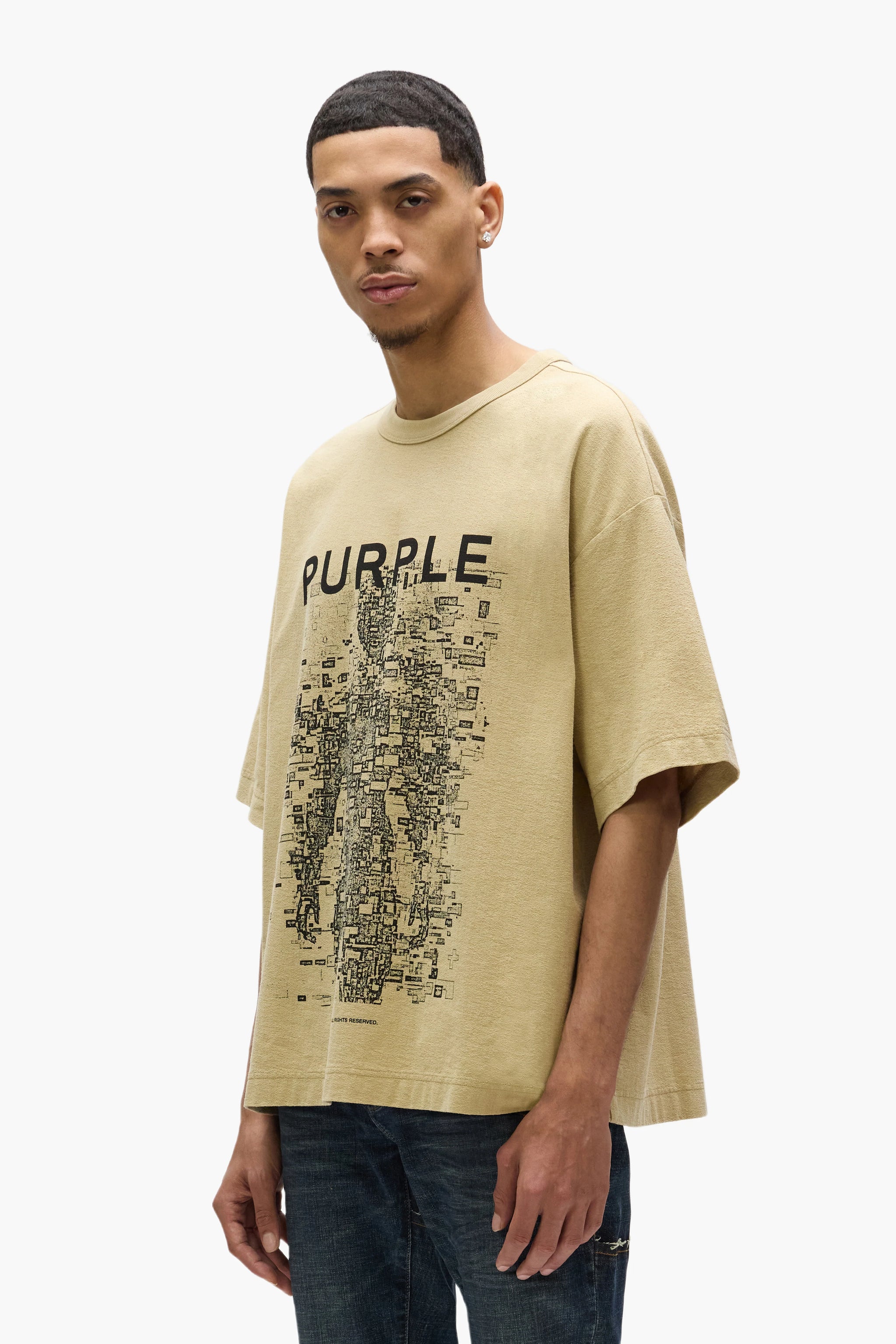 Purple Brand Atoms Tee Tan