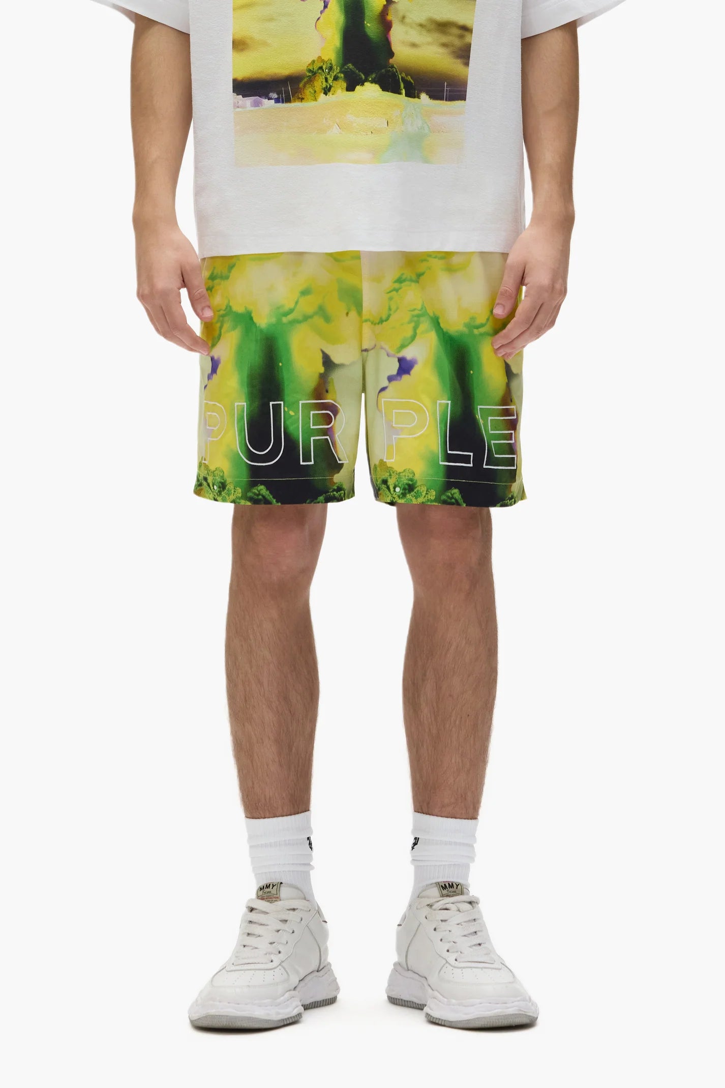 Purple brand Force Majeure all round shorts multi