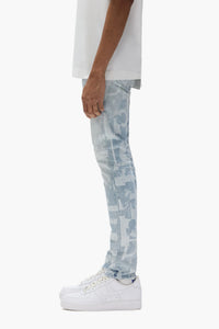 Purple Brand Skinny Grunge Print Jeans light Indigo
