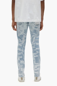Purple Brand Skinny Grunge Print Jeans light Indigo