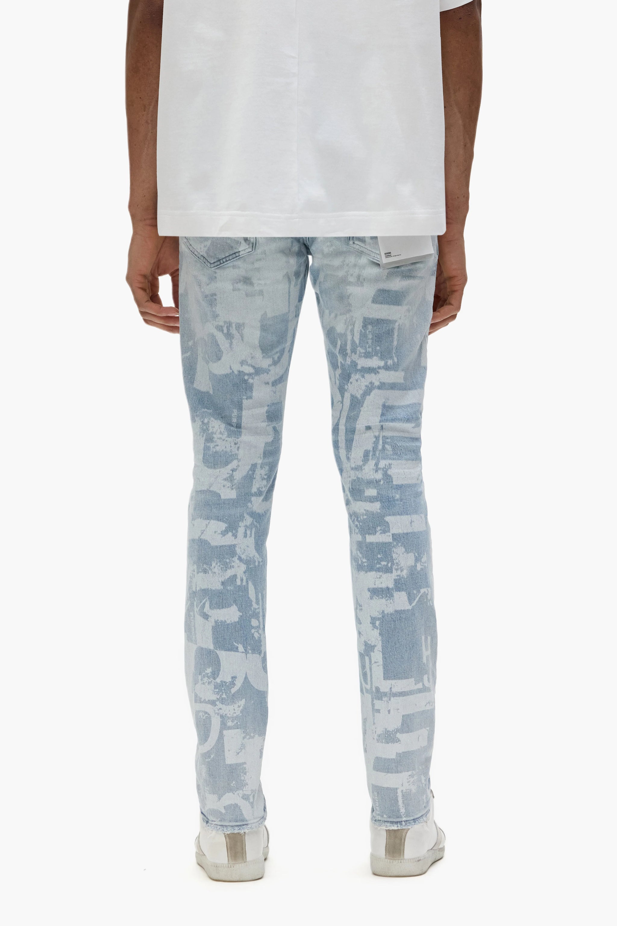 Purple Brand Skinny Grunge Print Jeans light Indigo