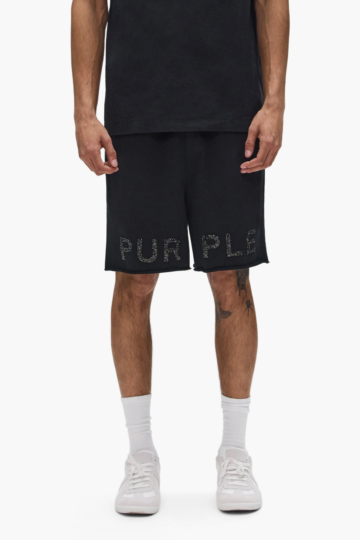 Purple Brand Crystal Shorts Black