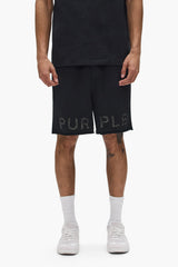 Purple Brand Crystal Shorts Black