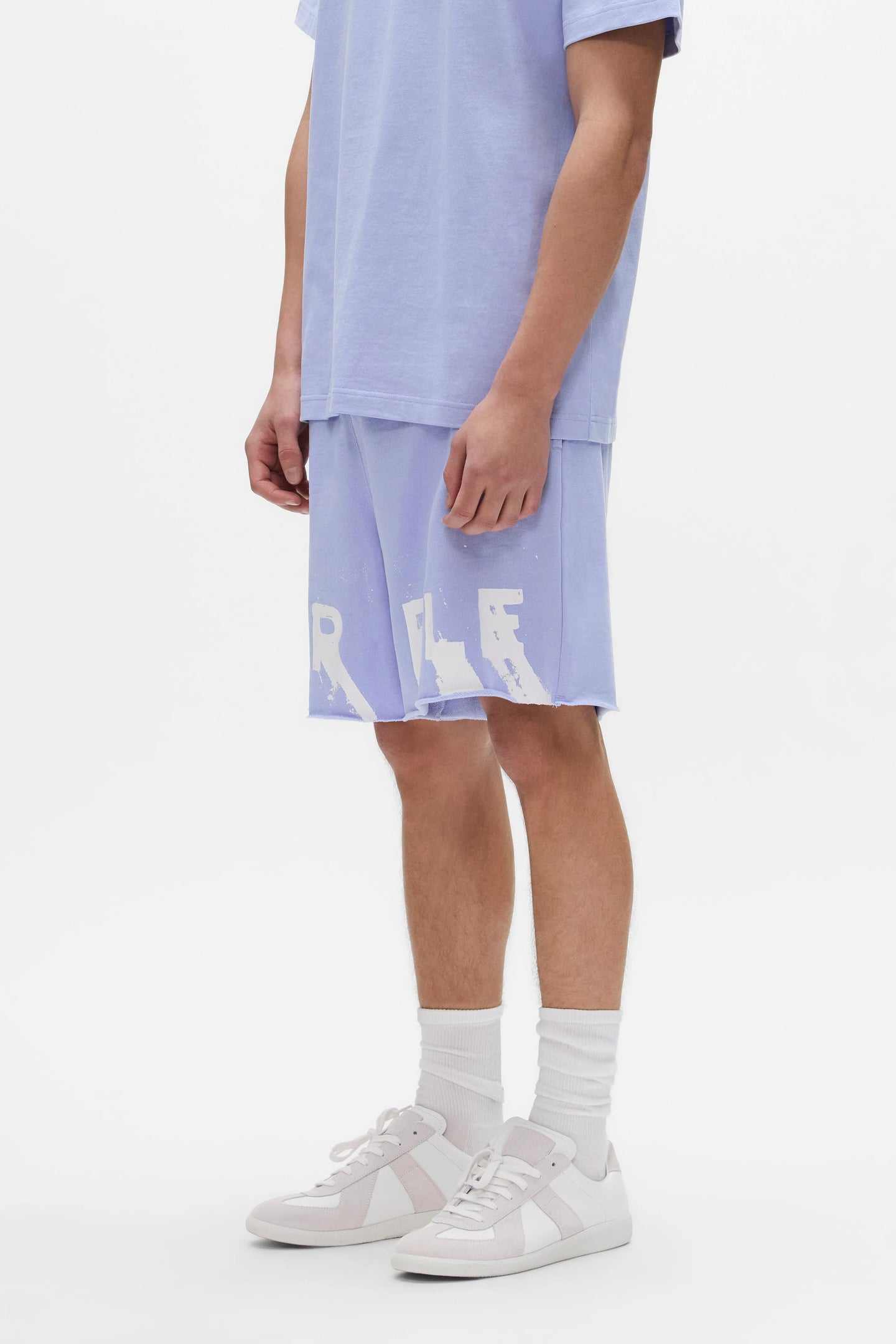 Purple Brand Painted Wordmark Shorts Purple