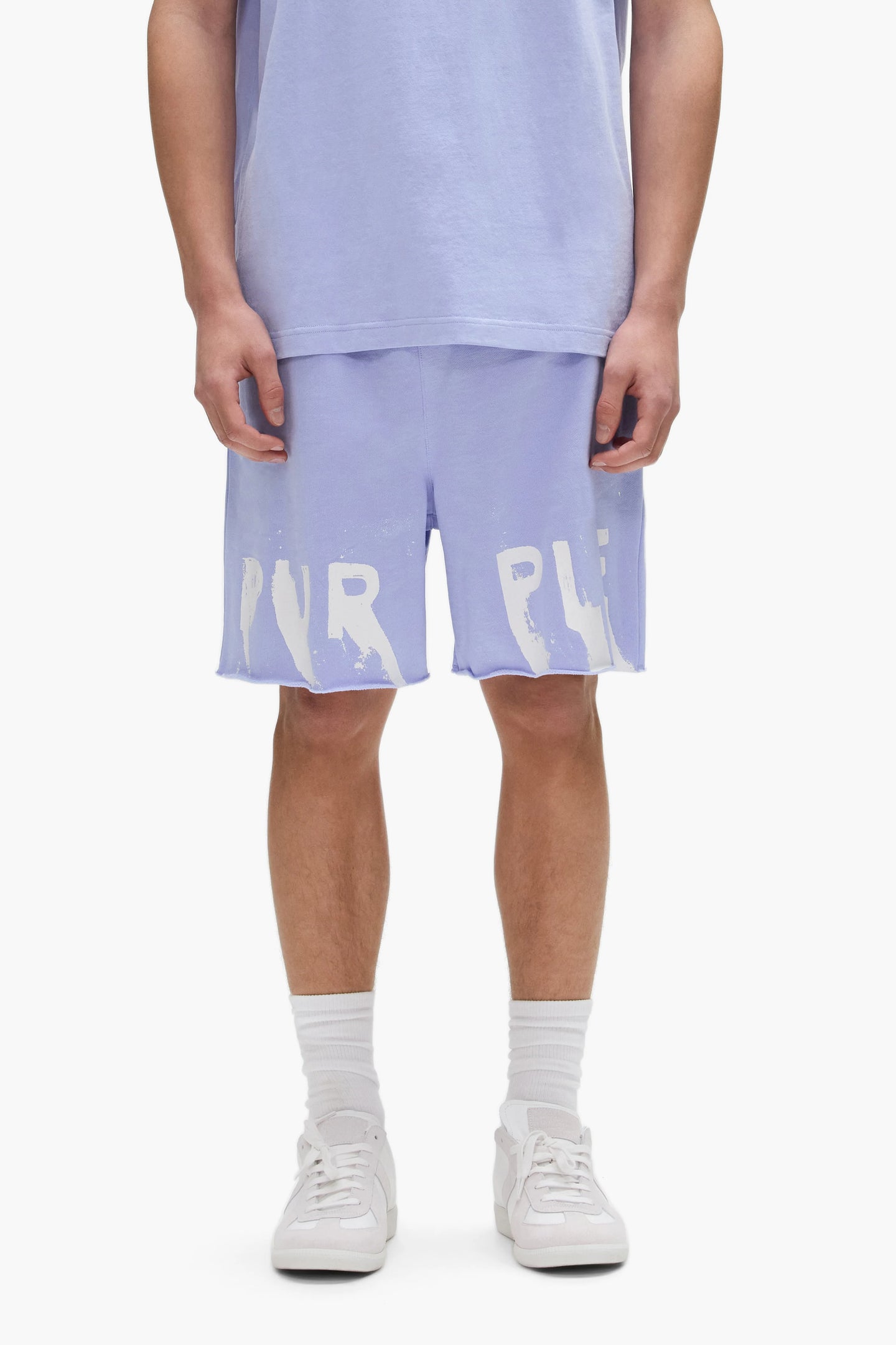 Purple Brand Painted Wordmark Shorts Purple