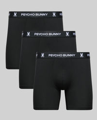 Psycho Bunny 3-Pack Boxer Brief Black