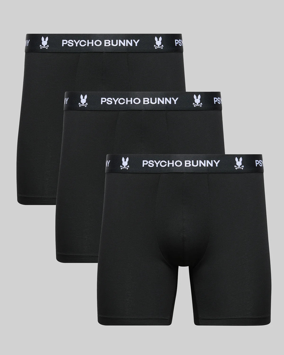 Psycho Bunny 3-Pack Boxer Brief Black