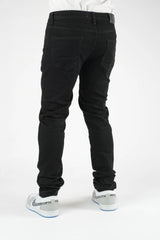 Premium Disaster Men's classic ultra stretch denim jean jet black