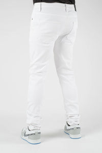 Premium Disaster Men's classic ultra stretch denim jean white