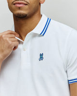 Psycho Bunny Clark Pique Polo White