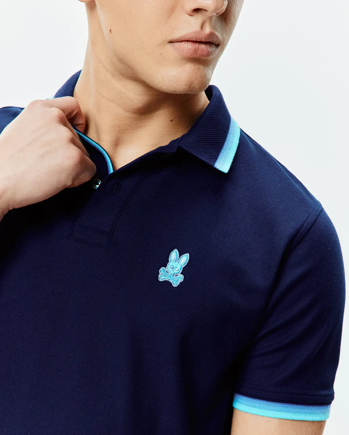 Psycho Bunny Holden Pique Polo Evening Blue