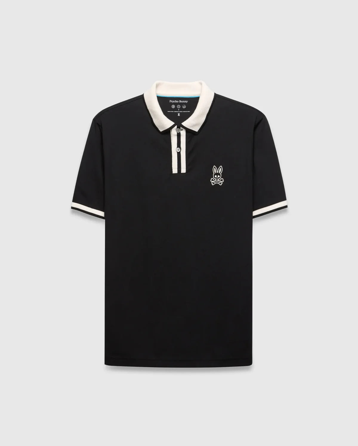 Psycho Bunny Ridley Performance Pique Polo Black