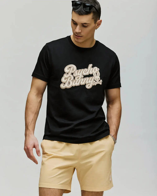Psycho Bunny Men's Elias Graphic Tee - Black