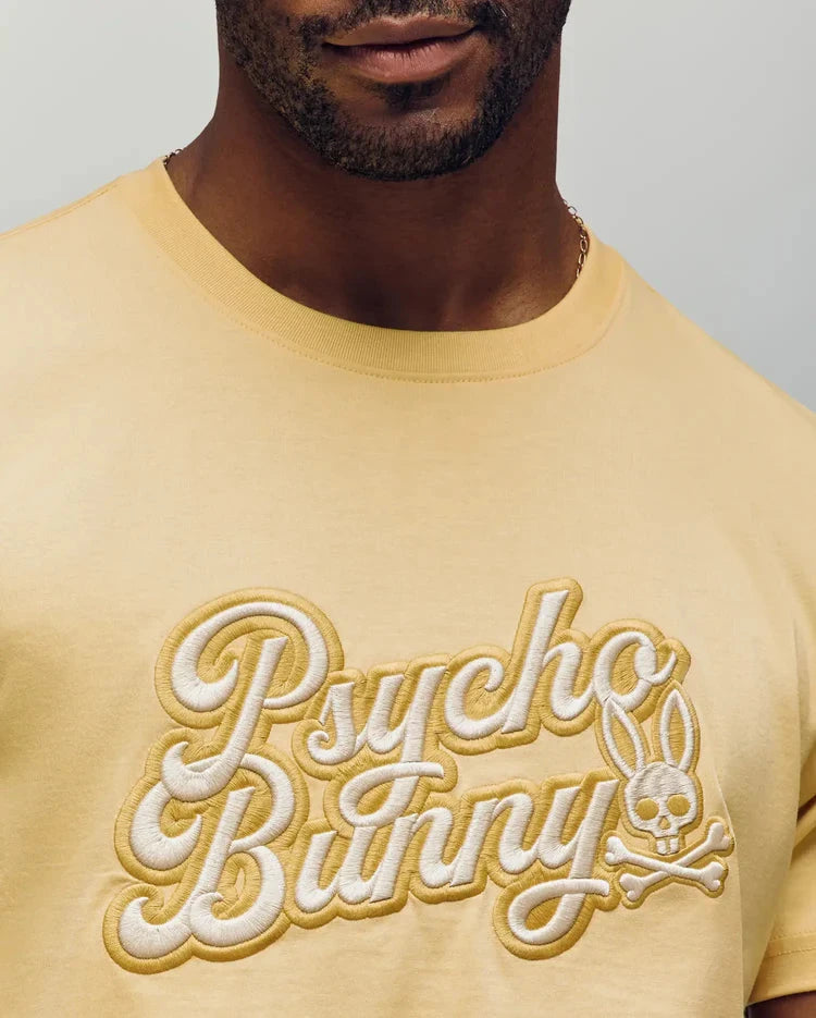 Psycho Bunny Men's Elias Graphic Tee Sahara Sun Yellow