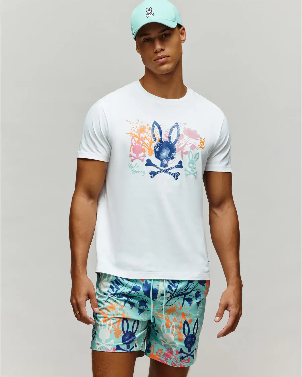 Psycho Bunny Santino Graphic Tee White