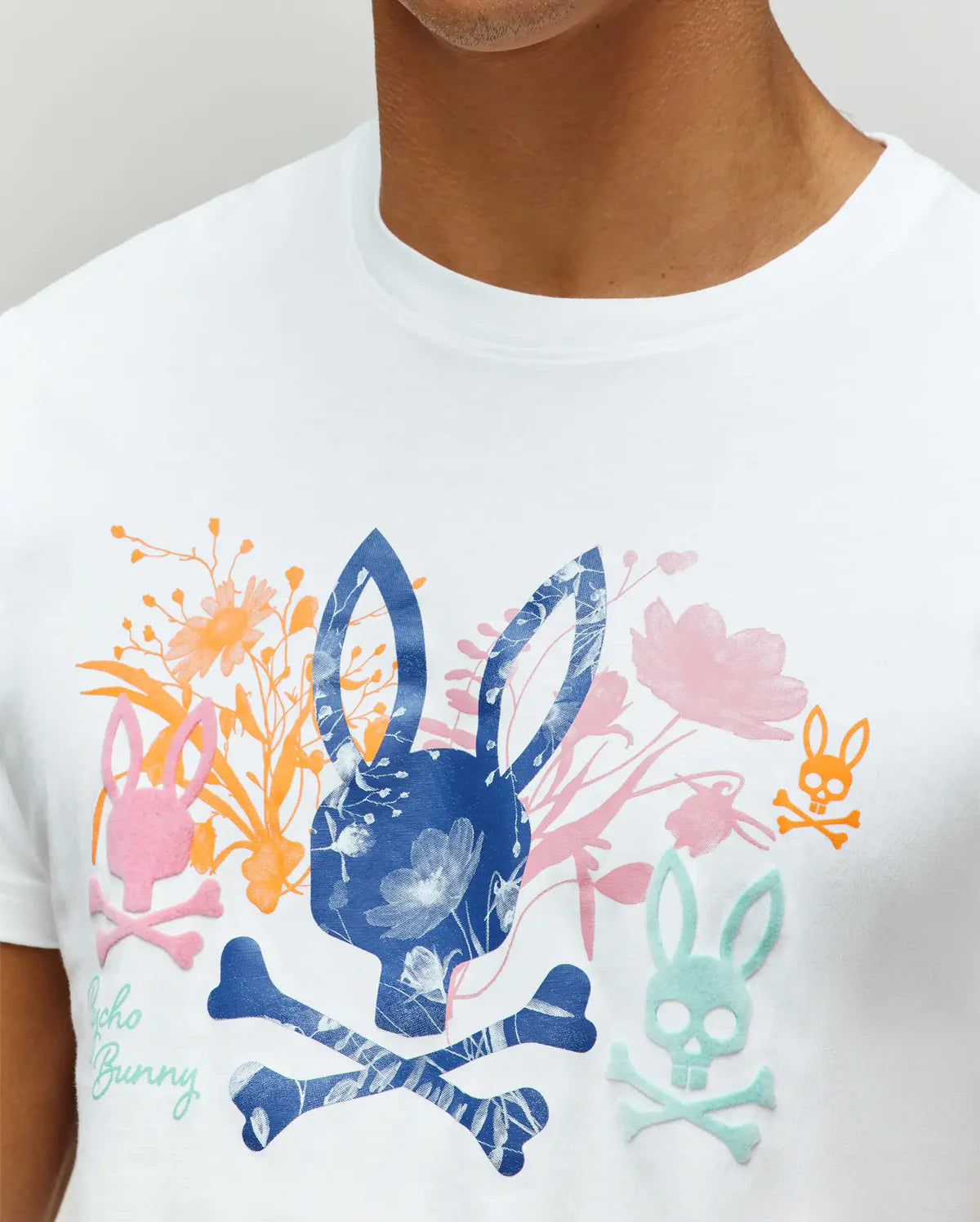 Psycho Bunny Santino Graphic Tee White