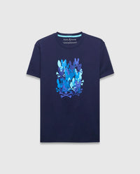 Psycho Bunny Tanner Graphic Tee Evening Blue