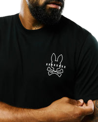 Psycho Bunny Piers Pima Cotton Back Graphic Tee Black
