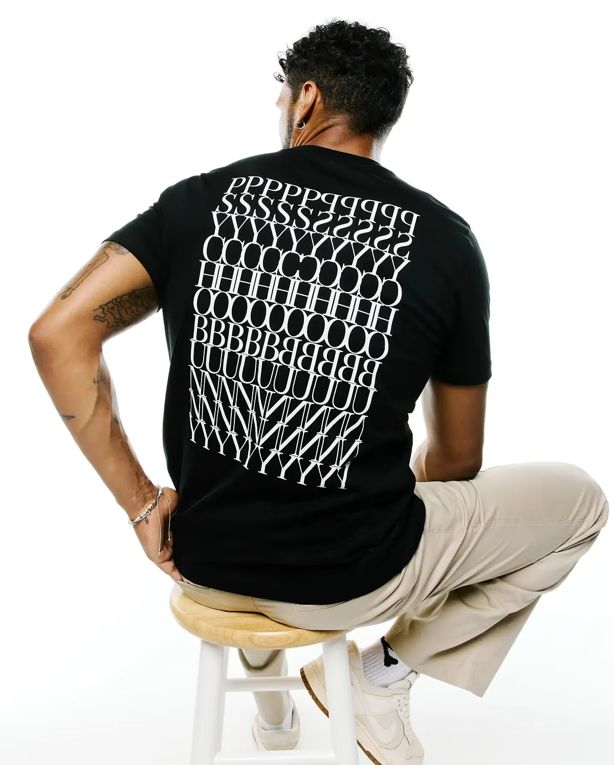 Psycho Bunny Piers Pima Cotton Back Graphic Tee Black