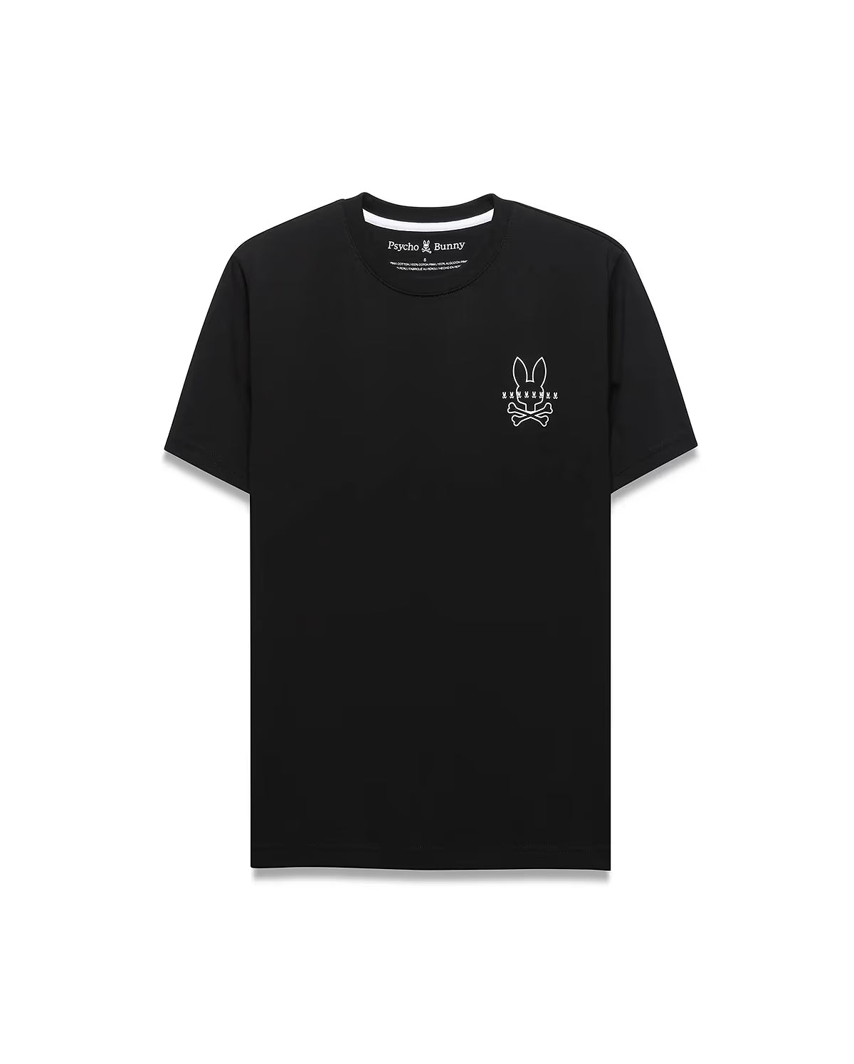 Psycho Bunny Piers Pima Cotton Back Graphic Tee Black