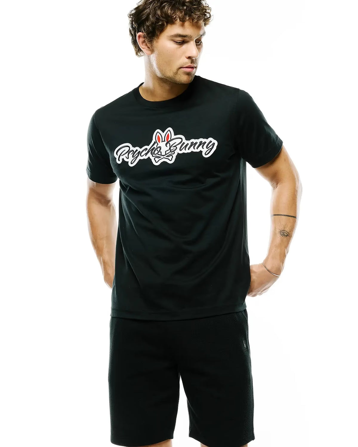 Psycho Bunny Jaydon Logo Tee Black