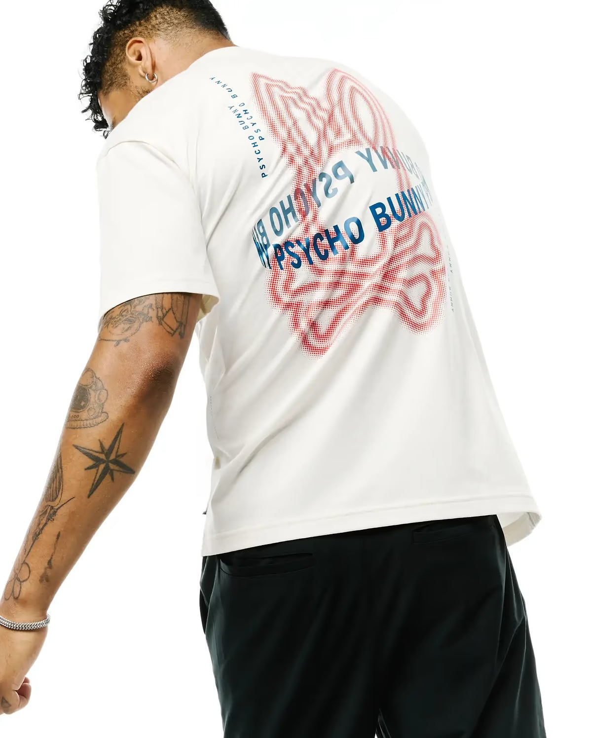 Psycho Bunny Alex Back Graphic Tee Cream