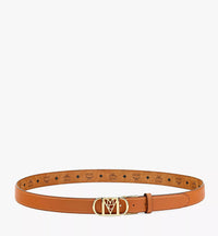 MCM Cognac travia reversible belt 1 in embossed leather