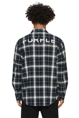 Purple brand (navy plaid flannel shirt)