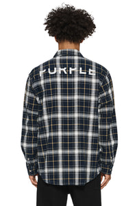 Purple brand (navy plaid flannel shirt)