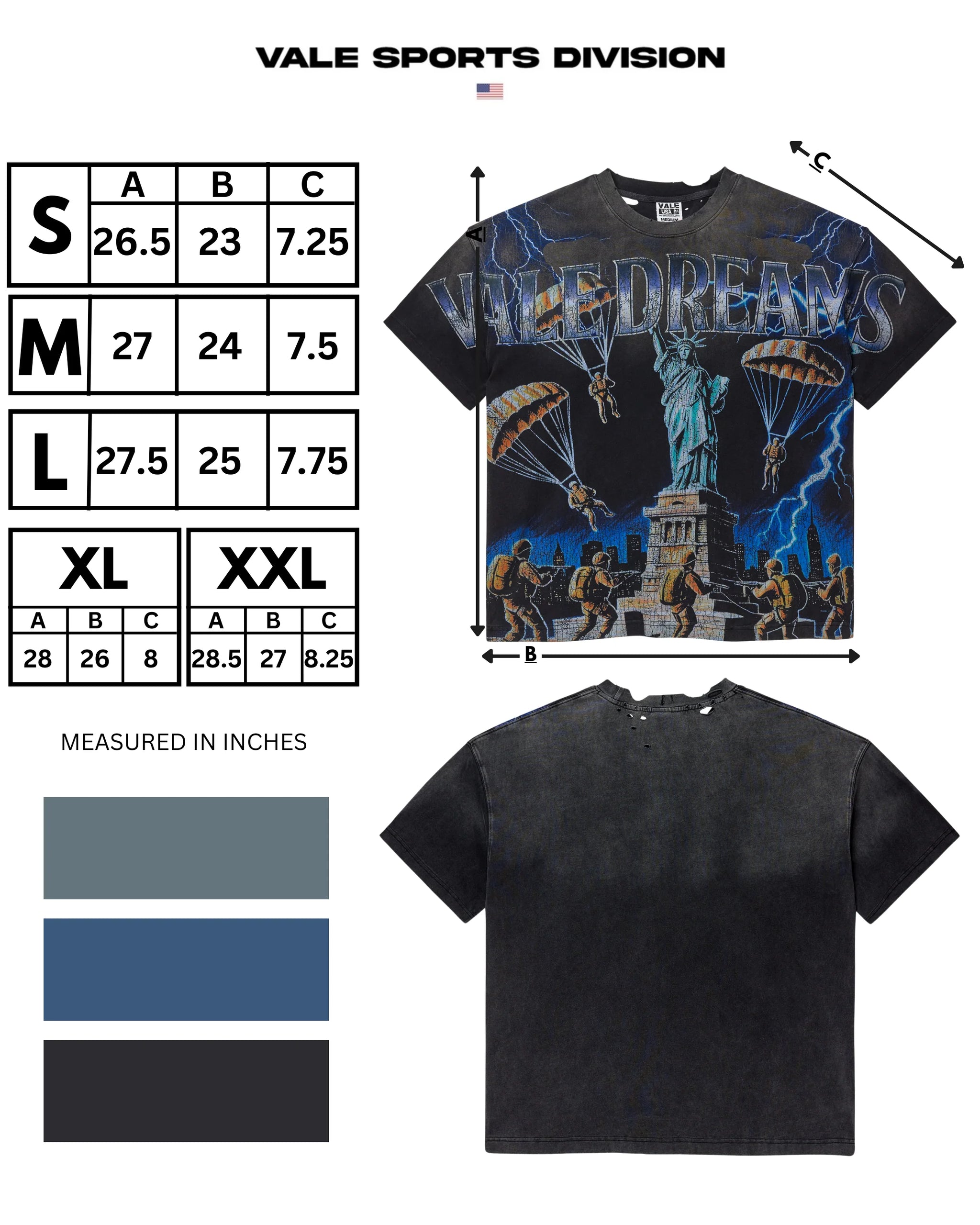 Vale Forever Nyc Invasion Big Tee Black – VIP Clothing Stores