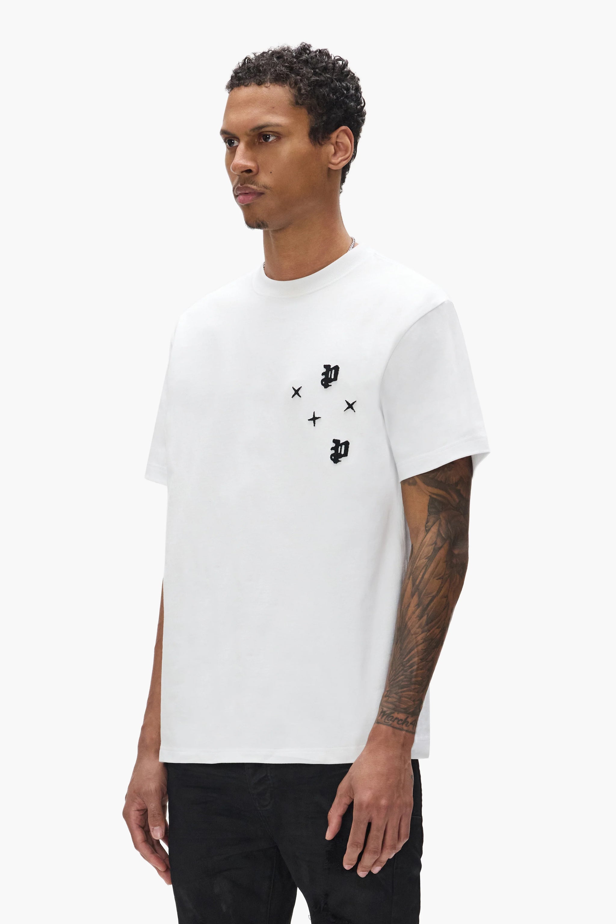 Purple Brand Star Monogram Tee White