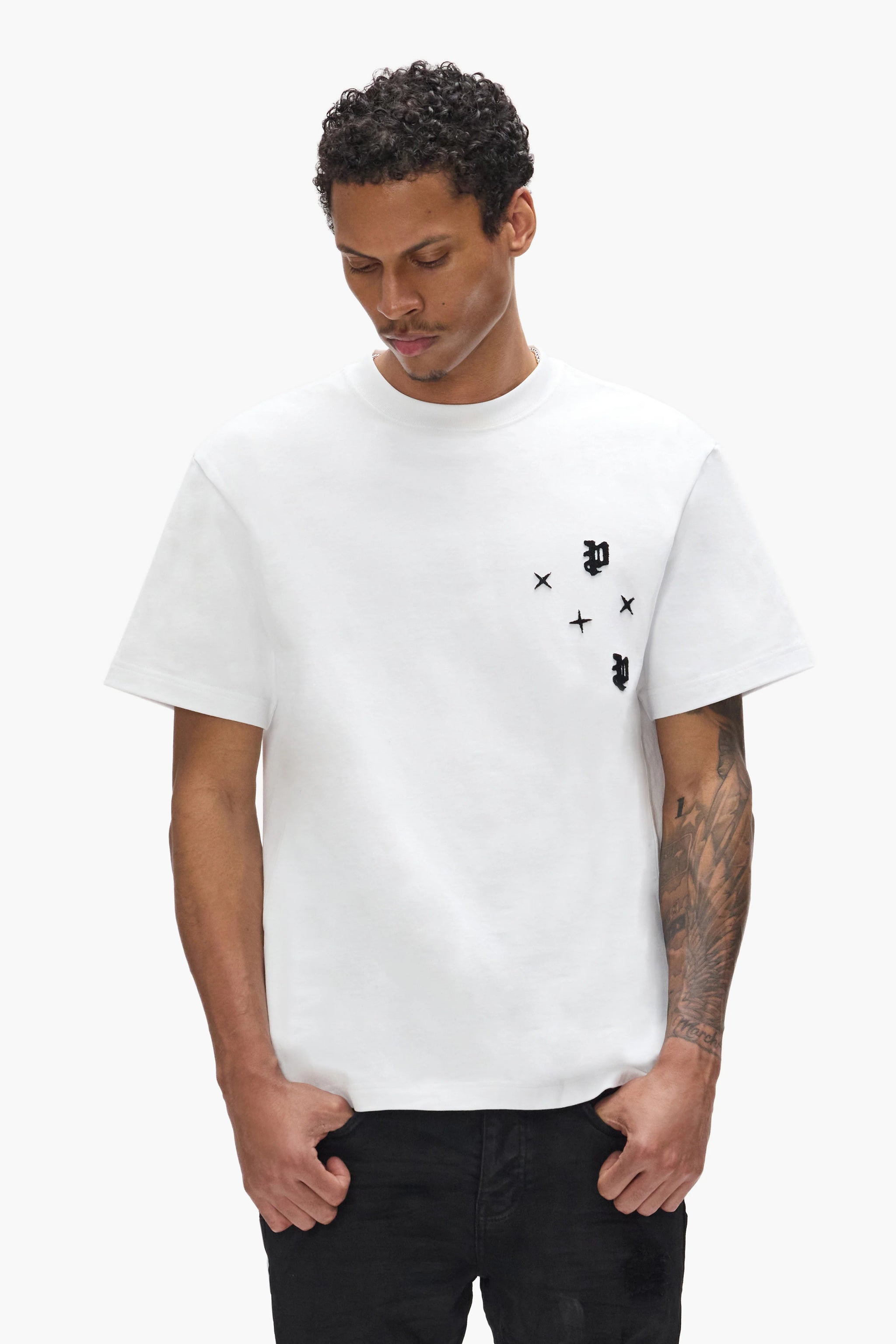 Purple Brand Star Monogram Tee White