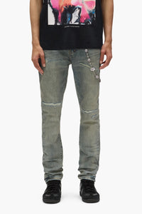 Purple Brand Light Blue Vintage Repair Jeans Lt Indigo