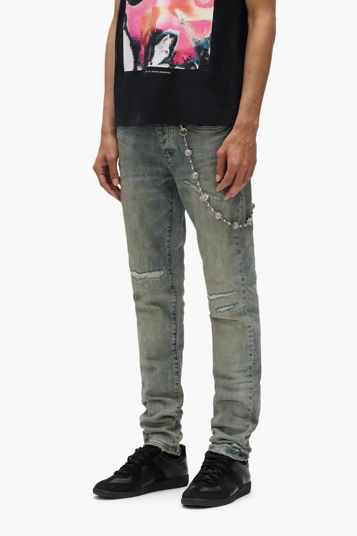 Purple Brand Light Blue Vintage Repair Jeans Lt Indigo