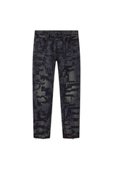 Purple Brand Skinny Grunge Print Jeans Black