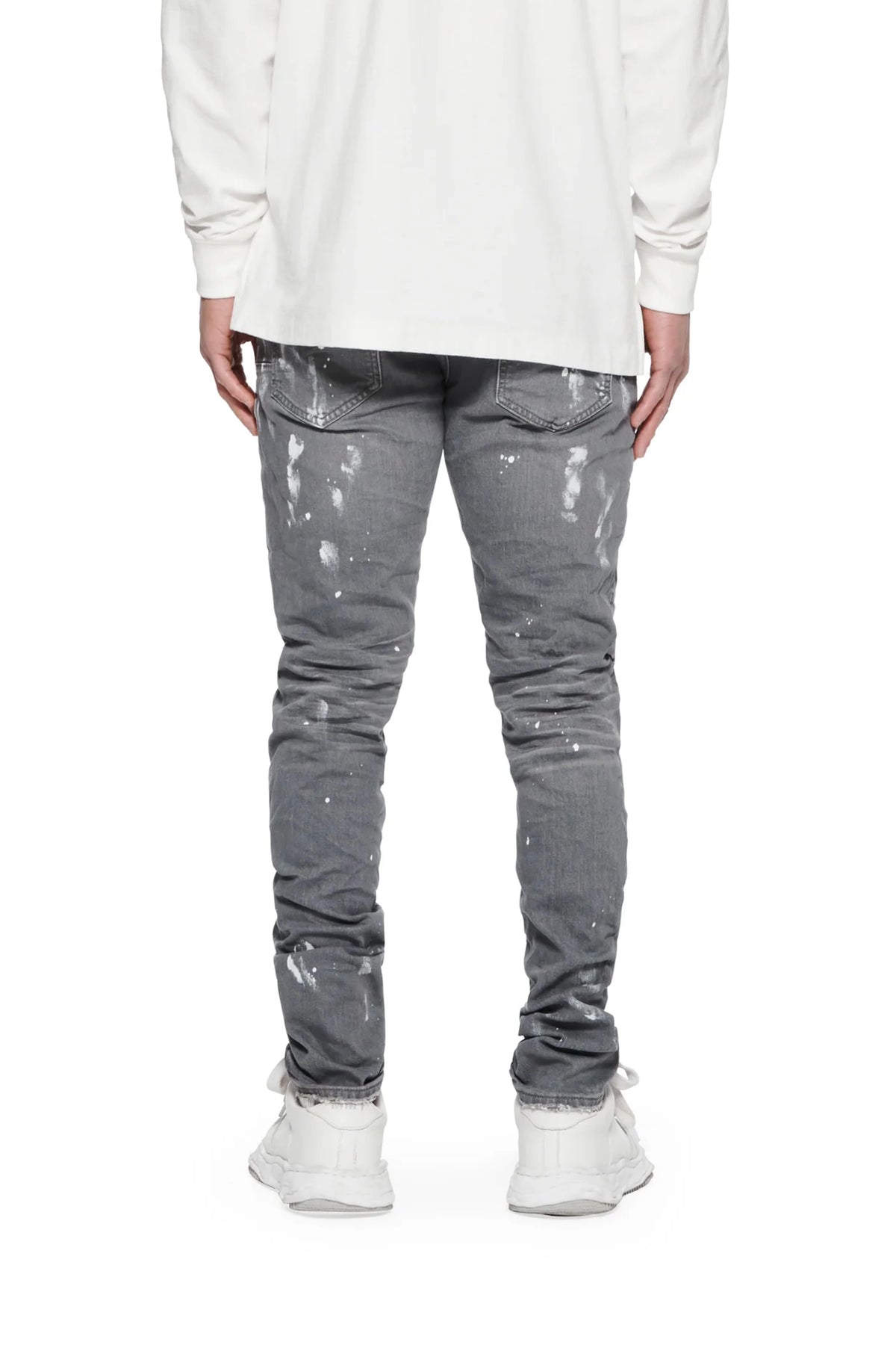 Purple Brand Dapple Grey Vintage Rip Jeans Grey /26