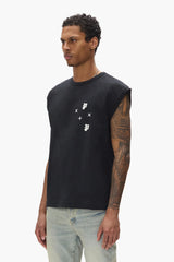 Purple Brand Star Monogram Sleeveless Tee Black