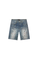 Purple Brand Cyanine Jewel Shorts Light Indigo