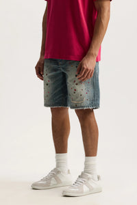 Purple Brand Cyanine Jewel Shorts Light Indigo