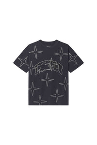 Purple Brand Crystal Star Tee Black