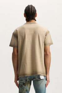 Purple Brand Working Script Tee Khaki