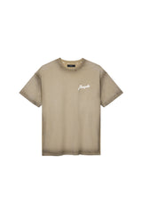 Purple Brand Working Script Tee Khaki