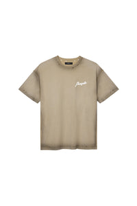 Purple Brand Working Script Tee Khaki