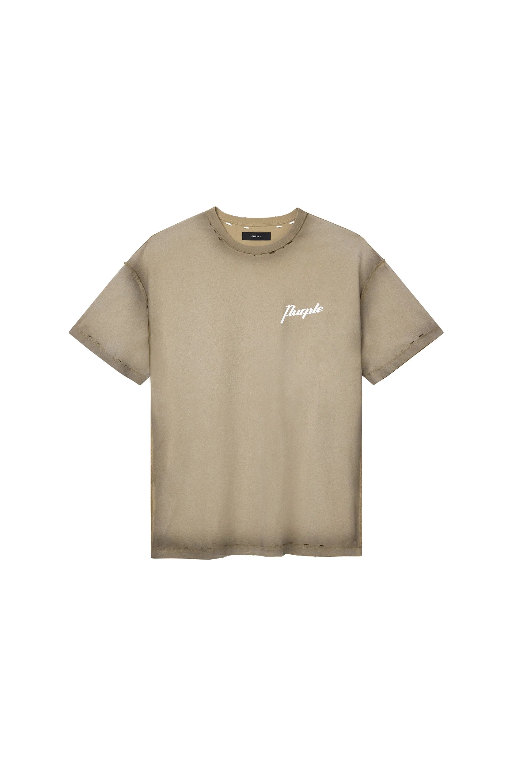 Purple Brand Working Script Tee Khaki
