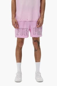 Purple Brand Men's Slab Word Mark Short Set Pink