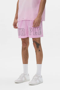 Purple Brand Men's Slab Word Mark Short Set Pink