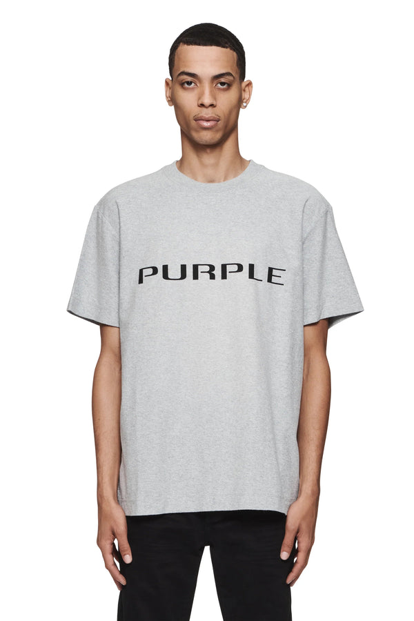 Purple Brand (Heather Grey Wordmark T-Shirt)
