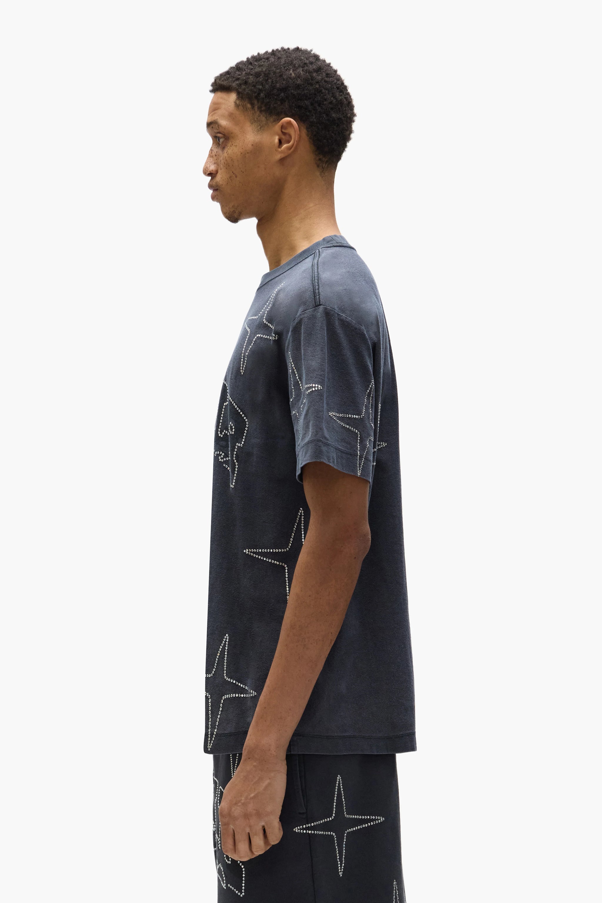 Purple Brand Crystal Star Tee Black